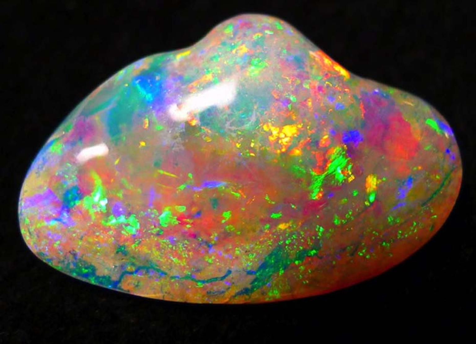 An opalised crystal shell from Coober Pedy. Photo Courtesy